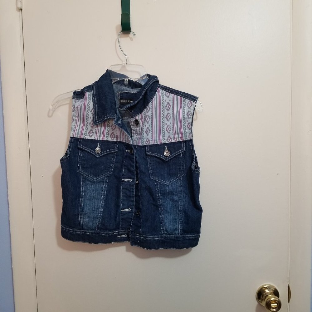 Traffic Jeans Wear M Boho Jean Sleeveless Vest